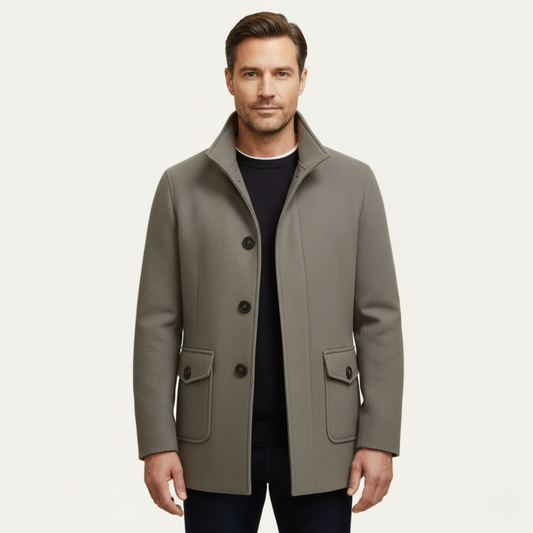 Herren Wollmantel Tailored | Eleganter Winter-Overcoat für Stadt & Büro