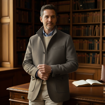 Herren Wollmantel Tailored | Eleganter Winter-Overcoat für Stadt & Büro