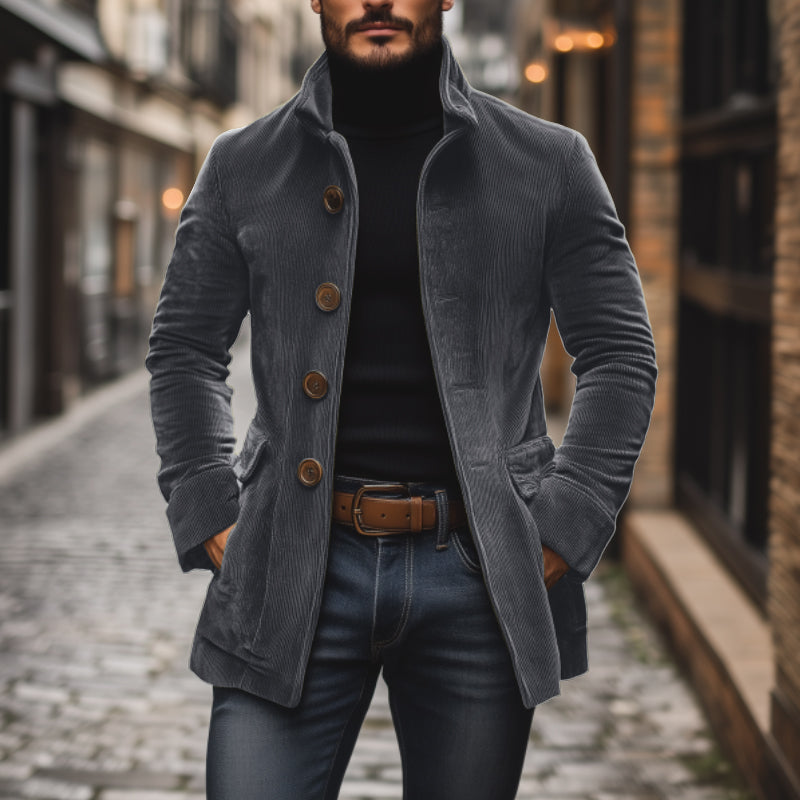 Samtjacke Herren mit Stehkragen | Elegant, Maskulin & Zeitlos