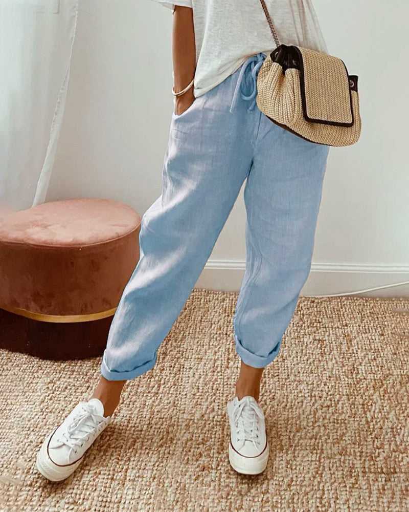 Leichte Damenhose mit elastischem Bund – Komfortabel, Modern & Vielseitig