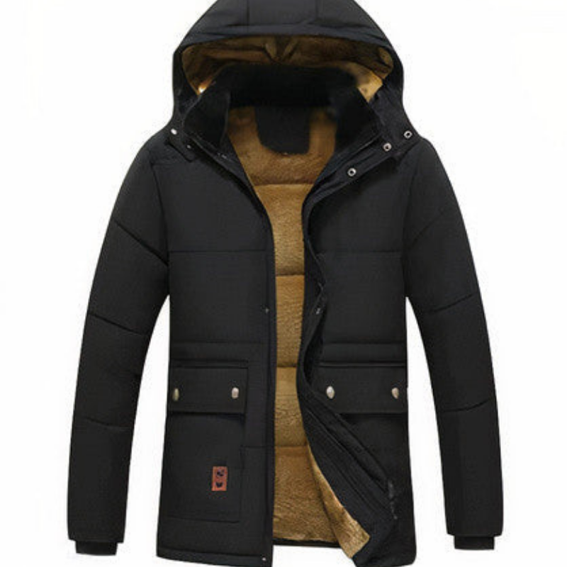 Dexter | Herren Winterparka warm gefüttert mit abnehmbarer Fellkapuze | Elegante Winterjacke gefüttert