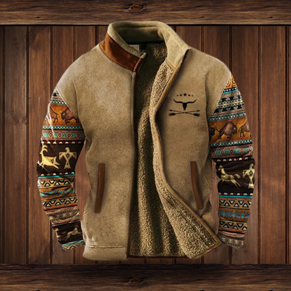 Herren Fleecejacke mit 3D-Print – Leicht, Warm & Stylisch für Alltag und Outdoor