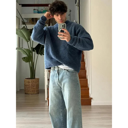 Herren Pullover Klassischer Rundhals – Zeitlos, Komfortabel & Vielseitig