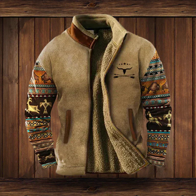 Gefütterte Fleecejacke Herren | Warm, Robuster Outdoor-Style & Vielseitig