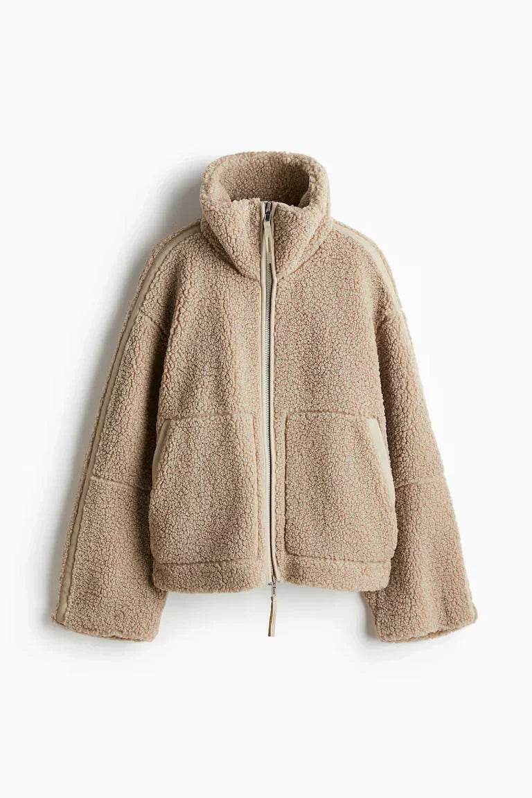 Damen Jacke | Leichte Übergangsjacke in Beige für vielseitige Alltagslooks