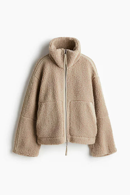 Damen Jacke | Leichte Übergangsjacke in Beige für vielseitige Alltagslooks