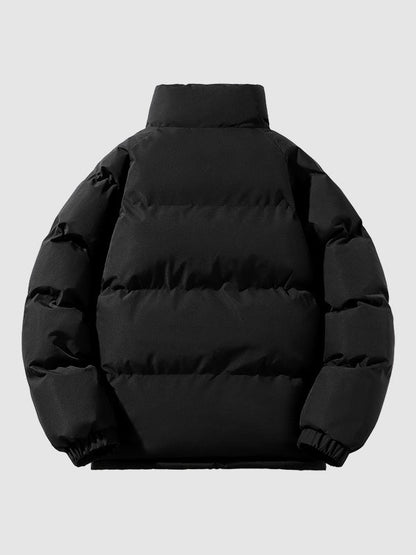 Herren | Gefütterte Fleece-Pufferjacke mit Kapuze – Warm & Stylisch