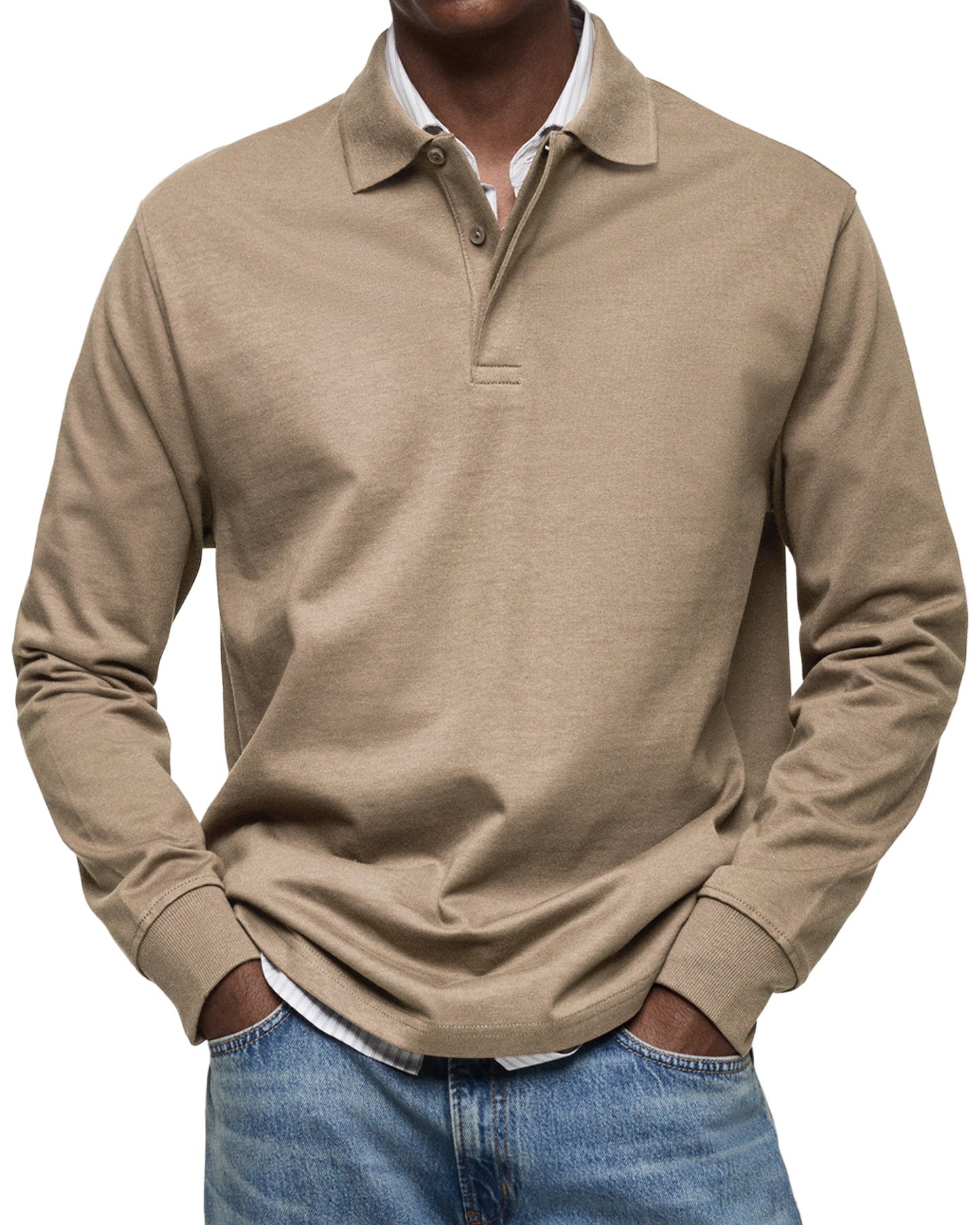 Herren Langarm-Poloshirt mit Knopfleiste – Klassisch, Bequem & Vielseitig