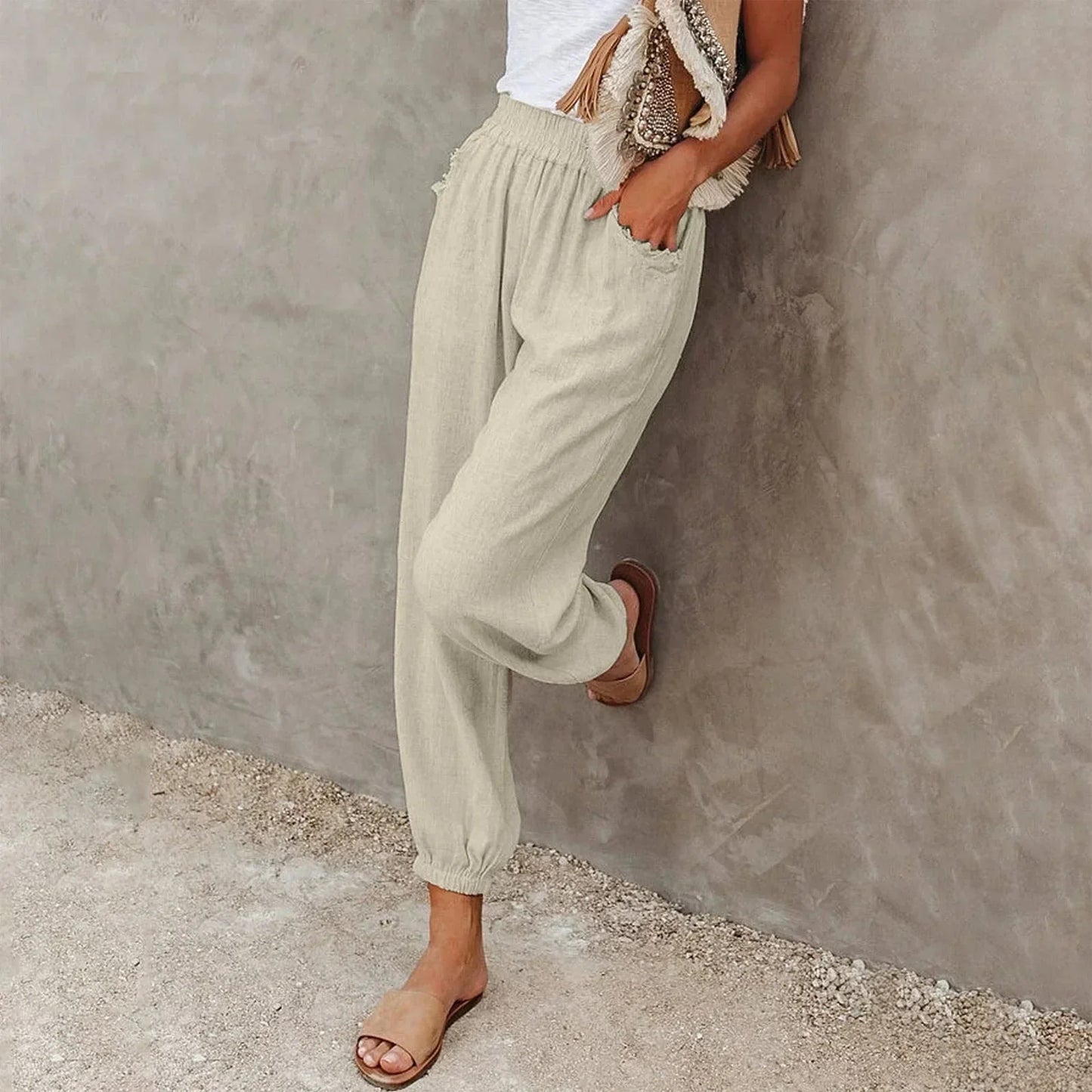 Eluna | Luftige Damen Freizeit-Hose mit lockerer Passform und atmungsaktivem Stoff für den Sommer