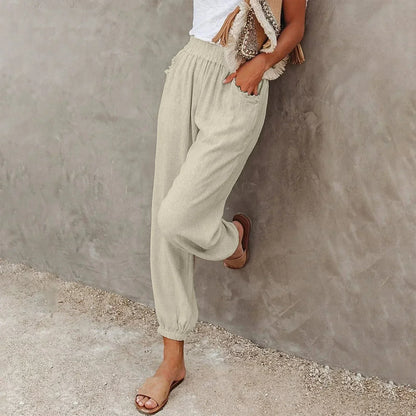 Eluna | Luftige Damen Freizeit-Hose mit lockerer Passform und atmungsaktivem Stoff für den Sommer