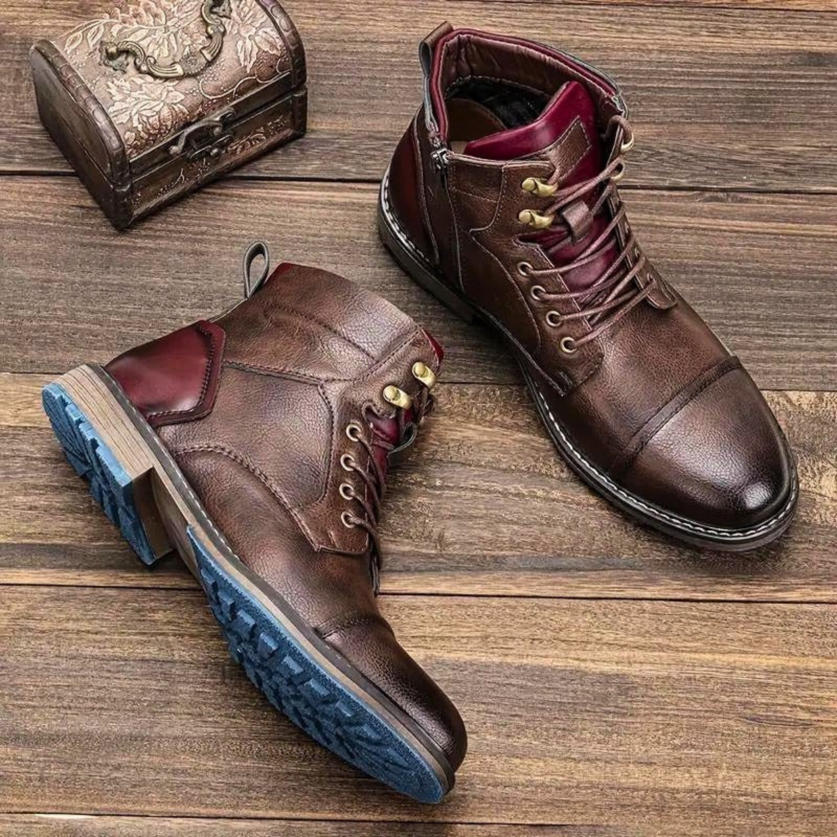 Herren Lederstiefel | Vintage Ankle Boots für Alltag & Outdoor