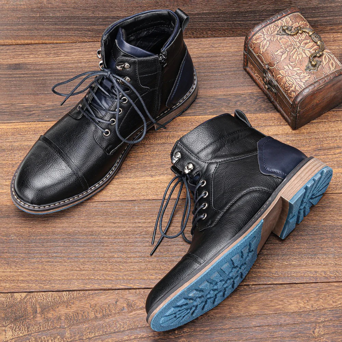 Herren Lederstiefel | Vintage Ankle Boots für Alltag & Outdoor