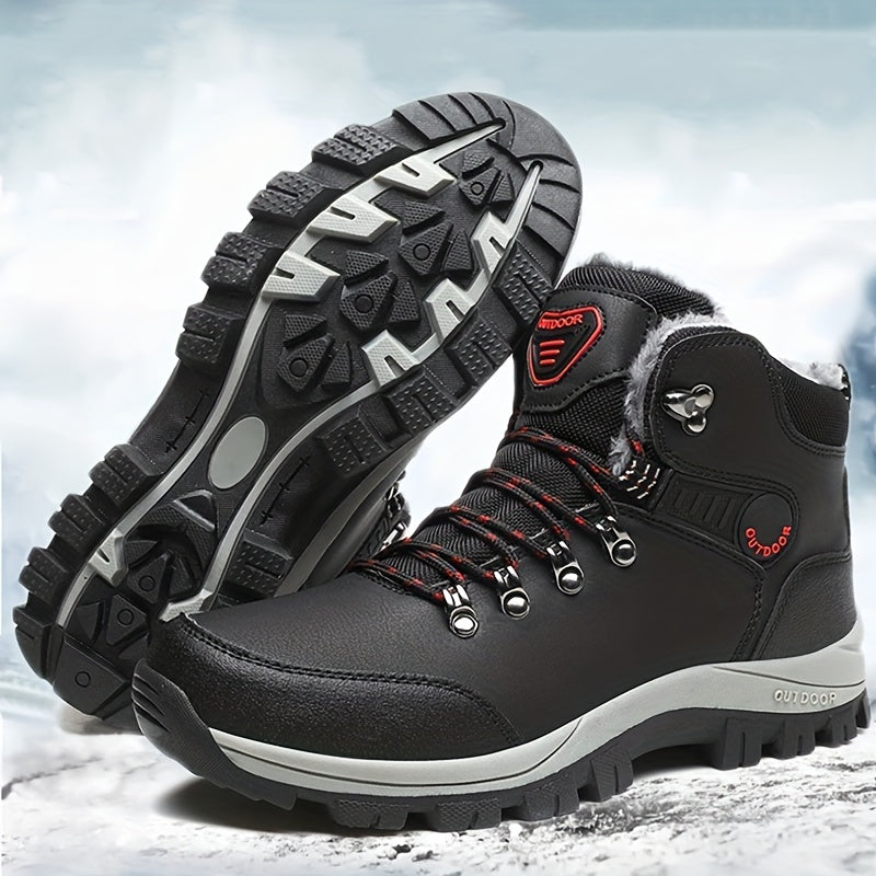 Veylor | Herren Outdoor Winterschuhe, Schnürstiefel mit Warmfutter, Robust & Stylisch