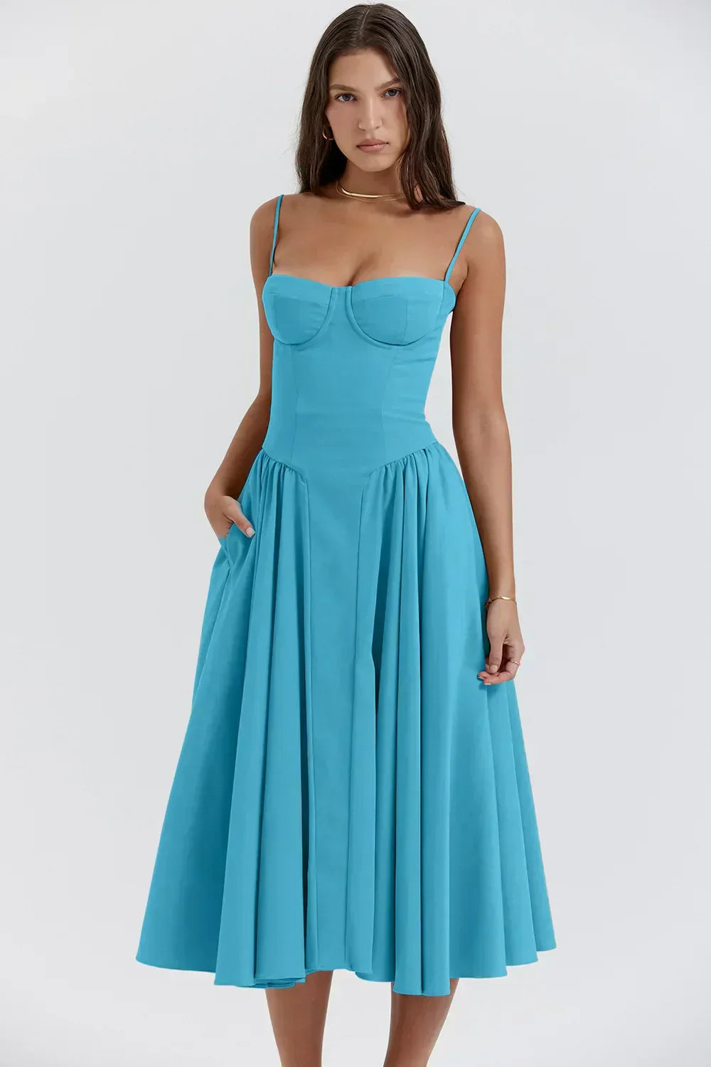 Damen Midikleid mit Taschen – Sommerlich, Lässig & Stilvoll