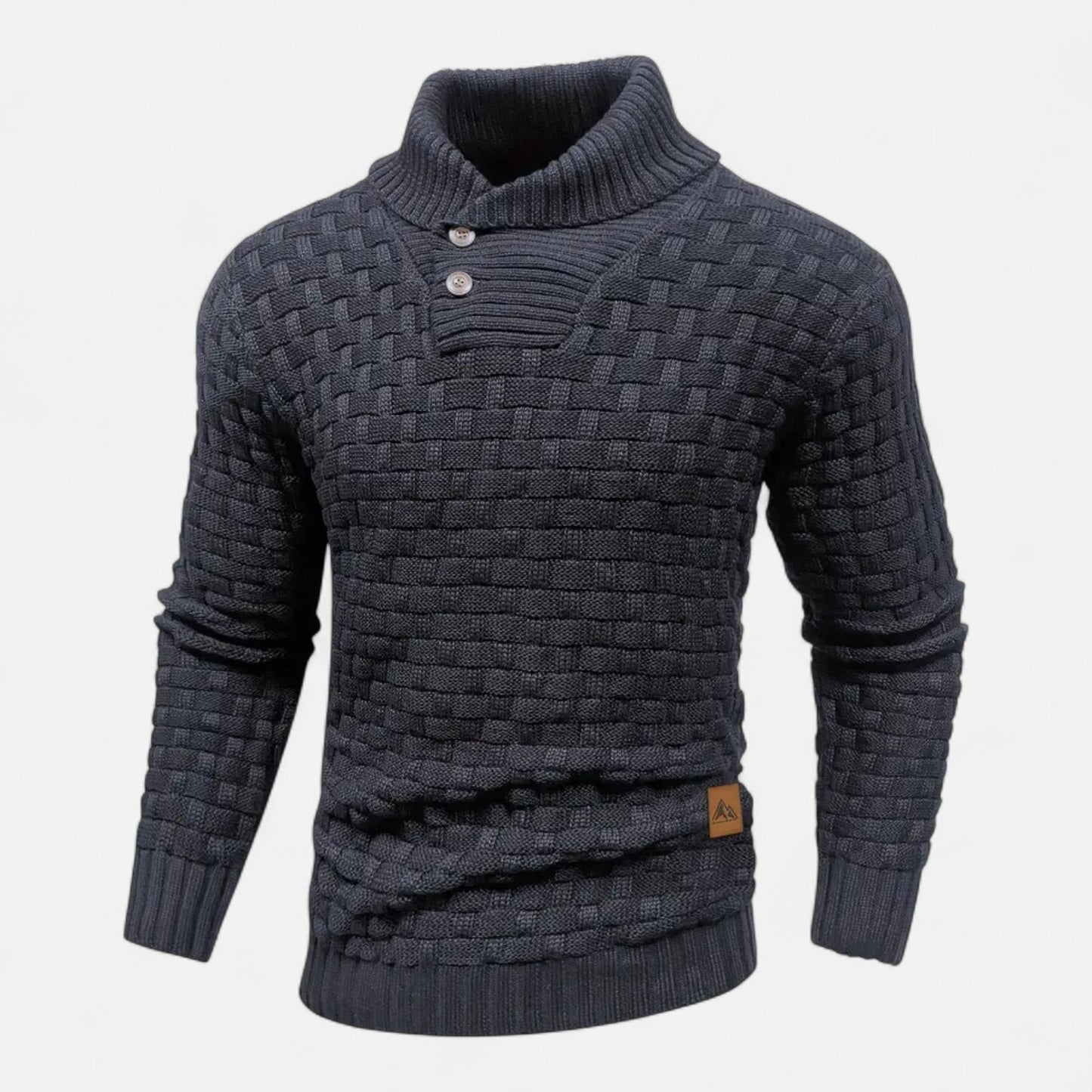 Jasper | Herren Strickpullover mit Knopfleiste – Klassischer Winterpullover in Solider Farbe