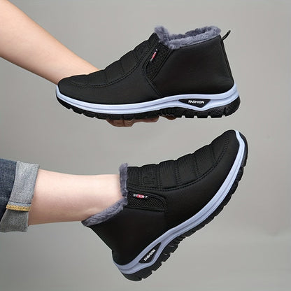 Wystan | Herren Slip-On Winterschuhe mit Elastik, Mittelhoher Schnitt & Warmfutter