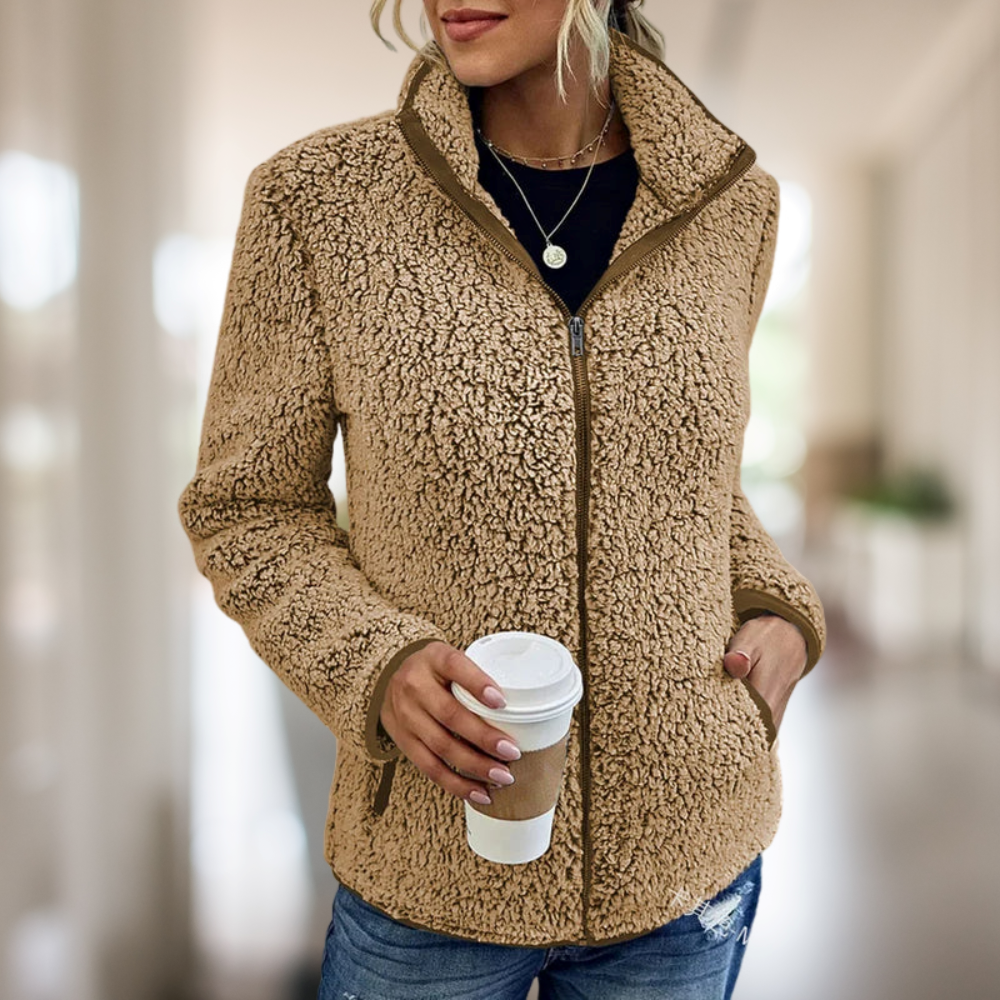 Damen Fleecejacke mit Reißverschluss – Warm, Bequem & Alltagstauglich