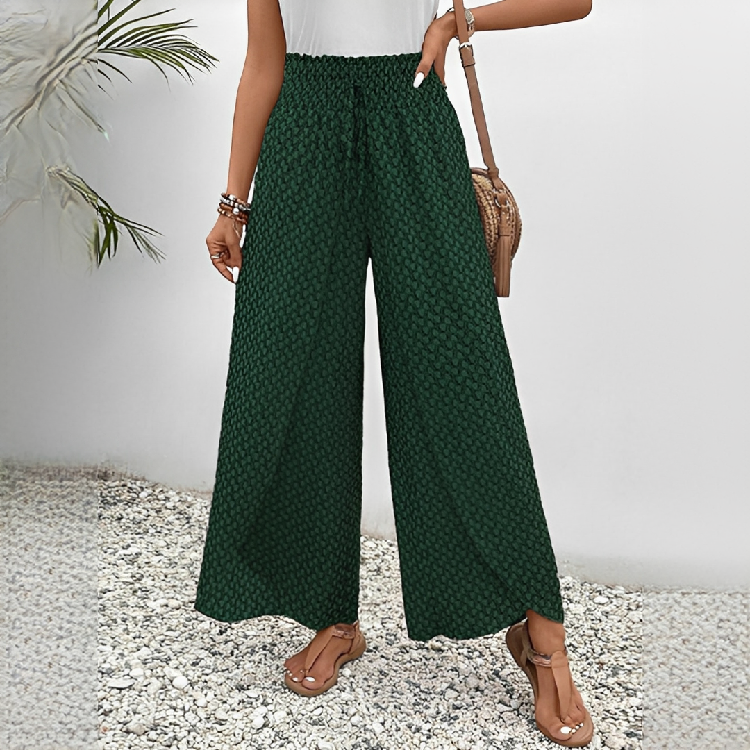 Damen Sommerhose mit Kordelzug und elastischen Bündchen – Leichte Freizeithose für Alltag und Urlaub