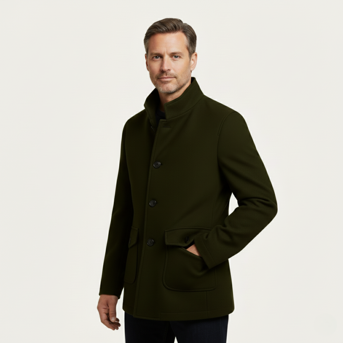 Herren Wollmantel Tailored | Eleganter Winter-Overcoat für Stadt & Büro