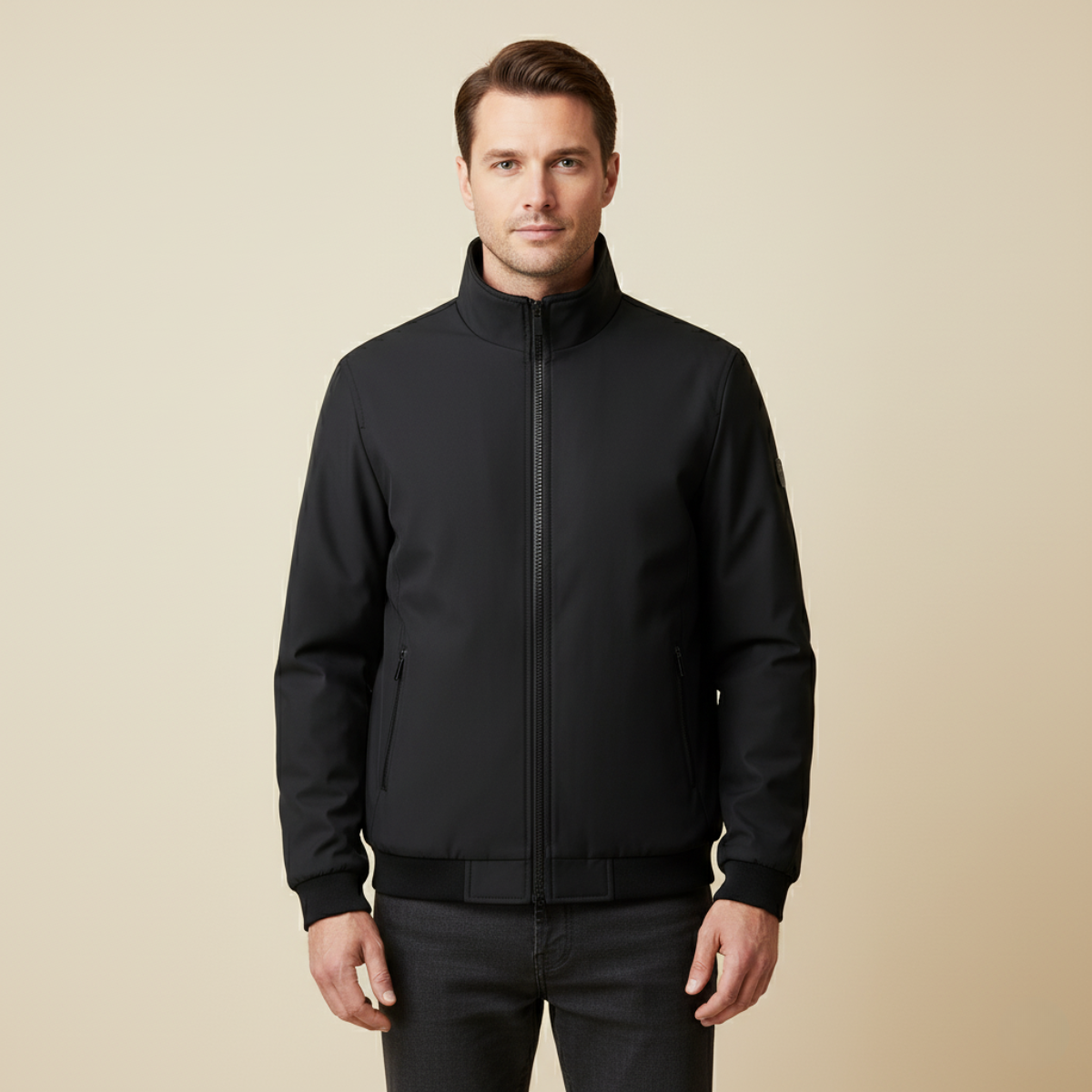 Gepolsterte Herren Winterjacke mit Stehkragen – Wärmend, Funktional & Modern