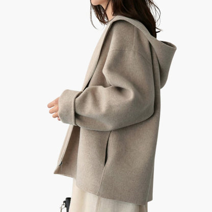 Damen Kapuzenjacke mit Reißverschluss & Seitentaschen | Stilvoll, Warm & Bequem