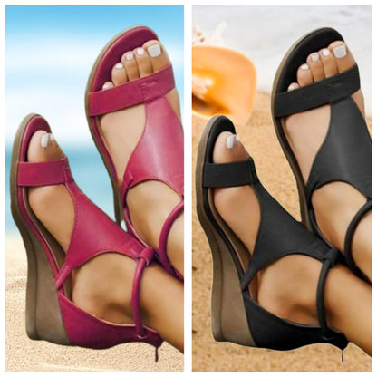Damen Keilsandalen im römischen Stil – Sommerlicher Komfort & Eleganz