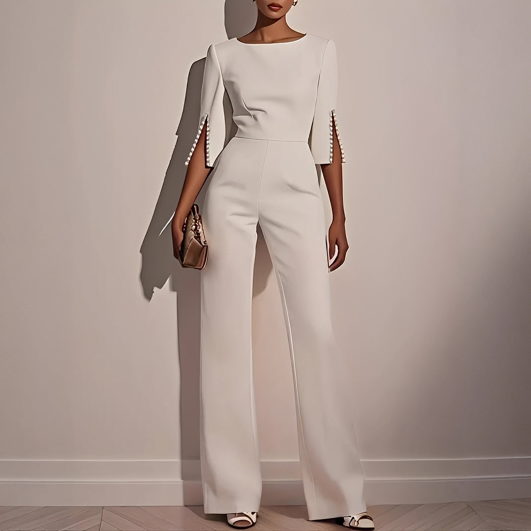 Damen Jumpsuit mit Glockenärmeln – Eleganter Overall für Events und besondere Anlässe