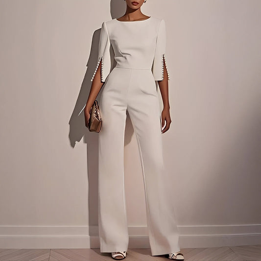 Damen Jumpsuit mit Glockenärmeln – Eleganter Overall für Events und besondere Anlässe