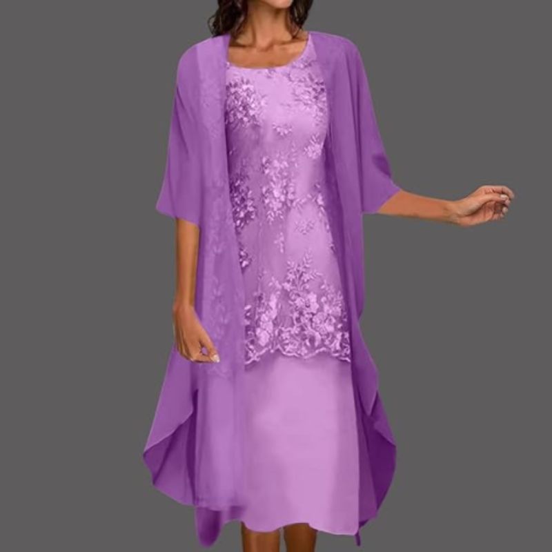 Elegantes Kleid mit luftigem Überwurf – Fließend, Feminin & Stilvoll
