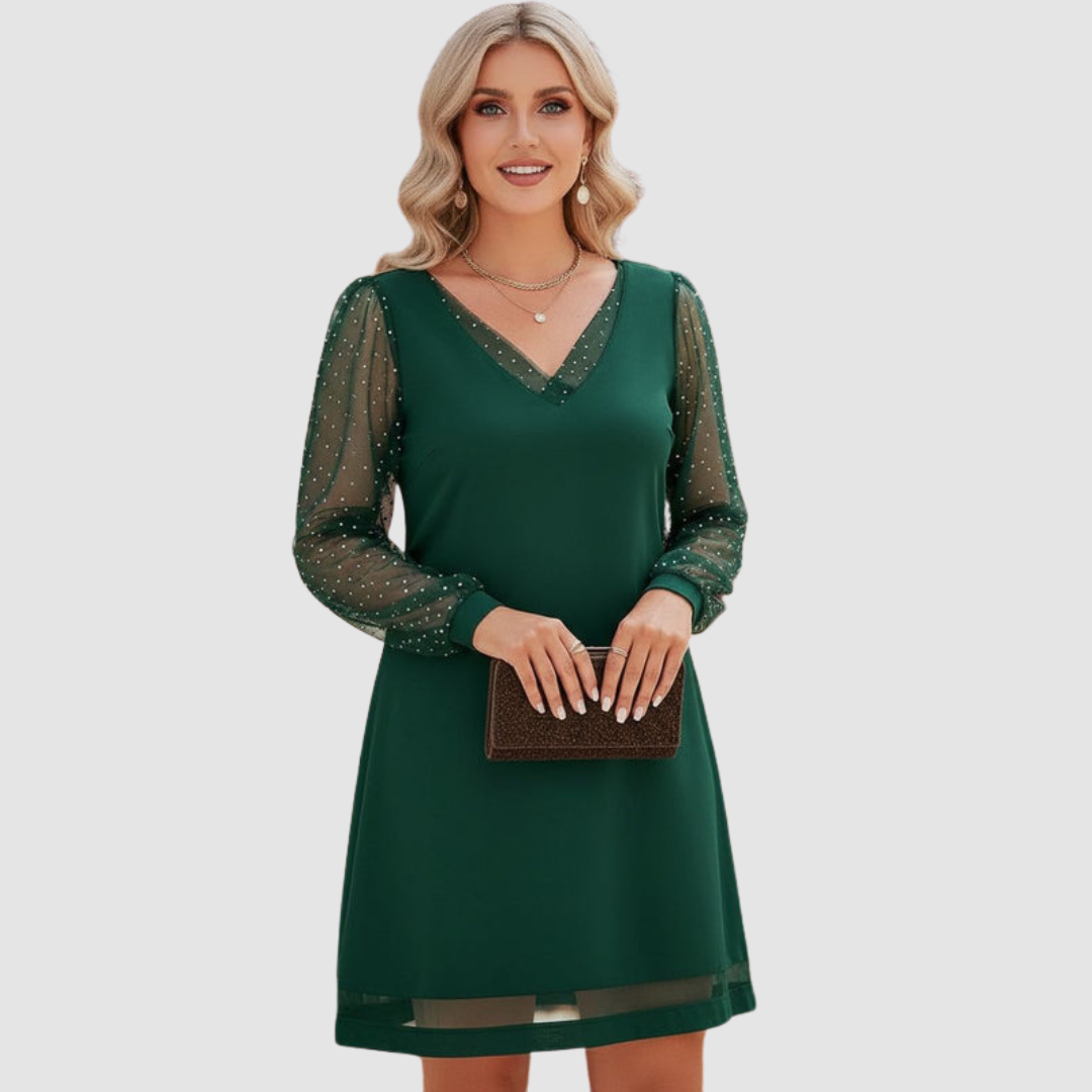 Elegantes Abendkleid mit Puffärmeln – Feminin, Stilvoll & Zeitlos