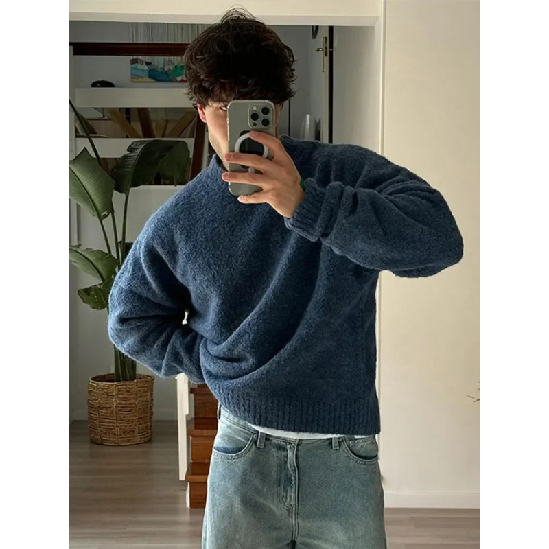 Herren Pullover Klassischer Rundhals – Zeitlos, Komfortabel & Vielseitig