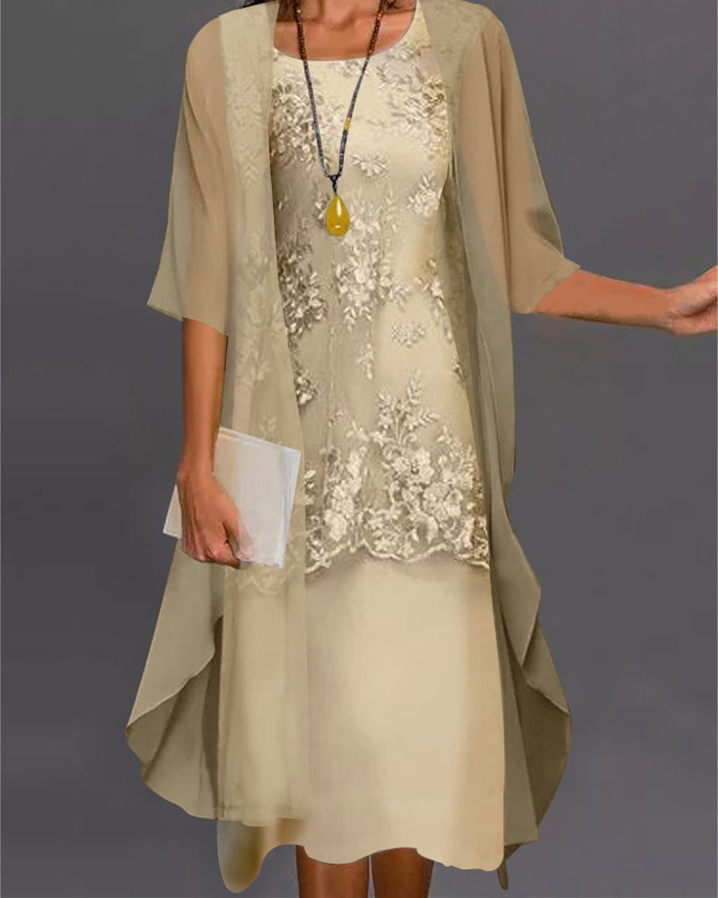 Damen Chiffon Zweiteiler Set – Elegantes Sommer Outfit für besondere Anlässe und stilvolle Auftritte