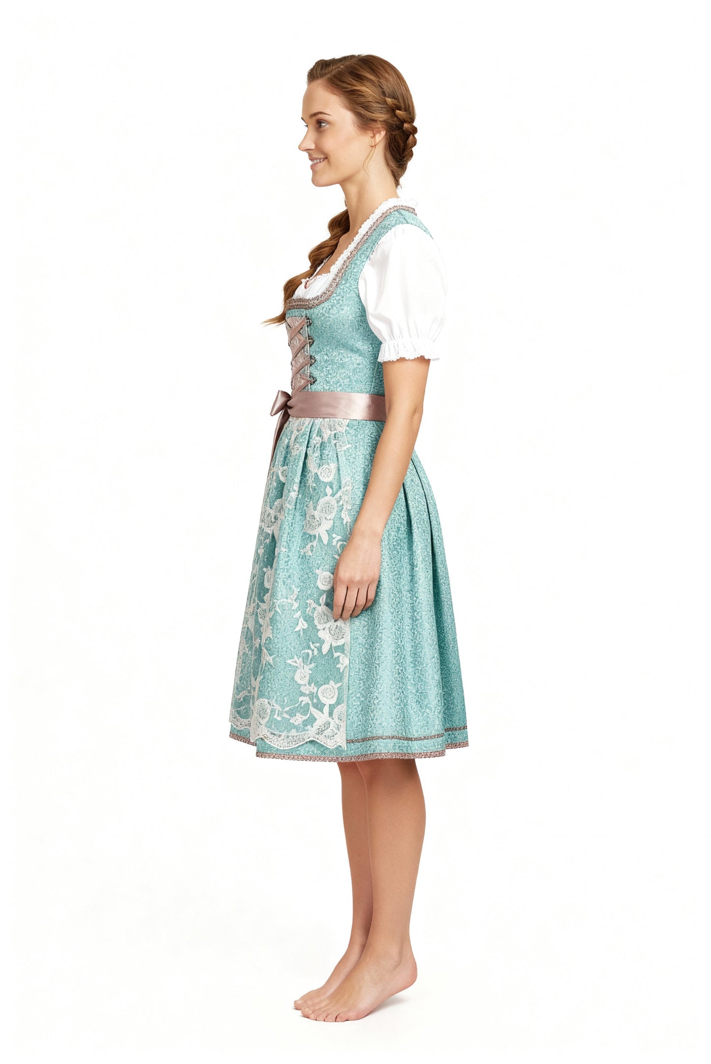 Dirndl Damen | Traditionelles Dirndl mit Schürze für Oktoberfest