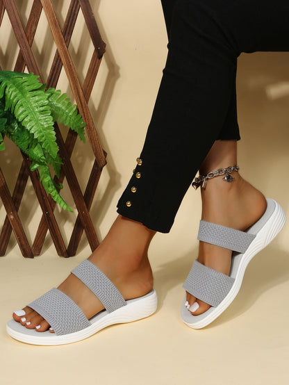 Damen Sandalen – Leichte Komfortsandalen mit elastischen Riemen