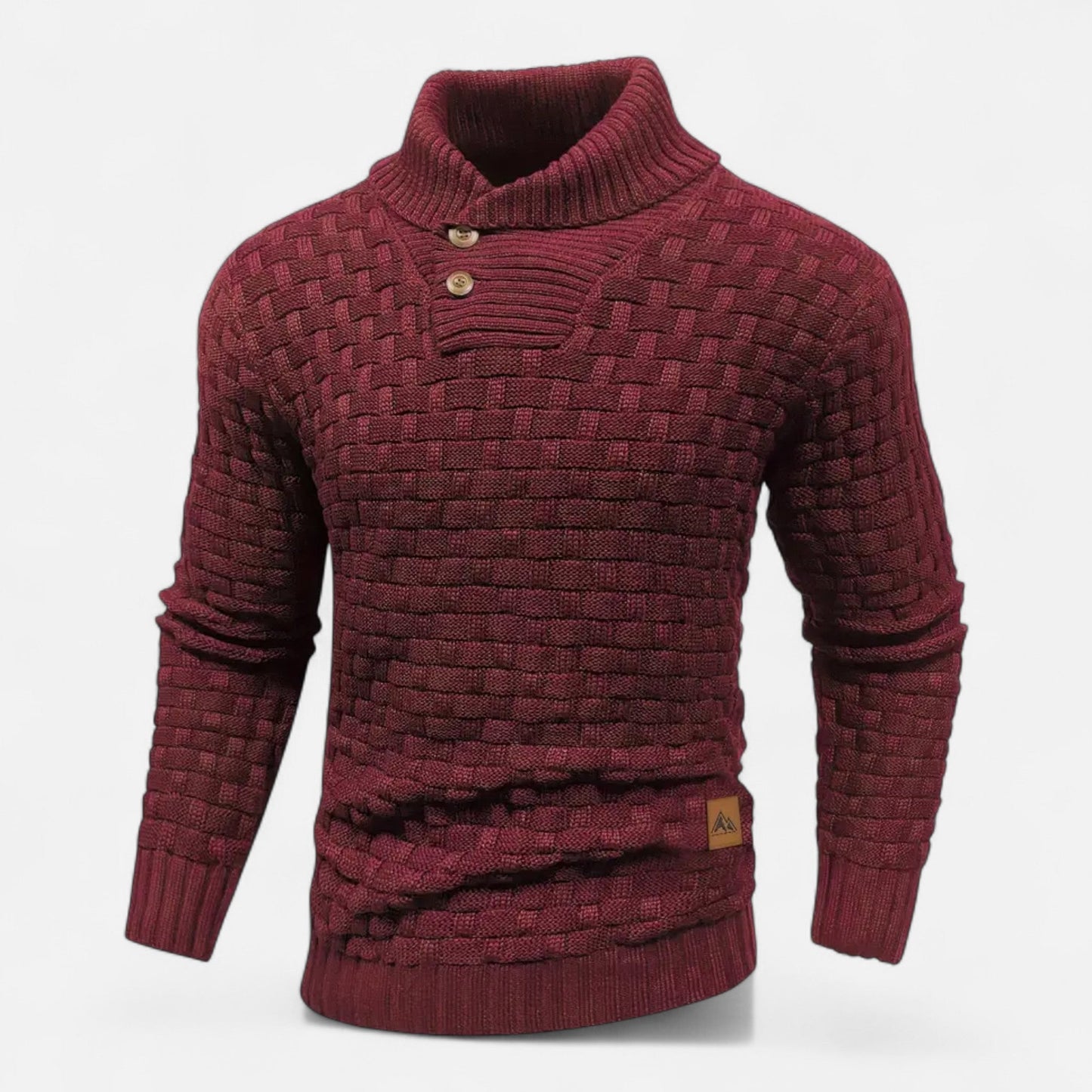 Jasper | Herren Strickpullover mit Knopfleiste – Klassischer Winterpullover in Solider Farbe