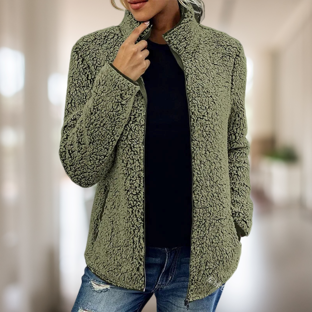 Damen Fleecejacke mit Reißverschluss – Warm, Bequem & Alltagstauglich