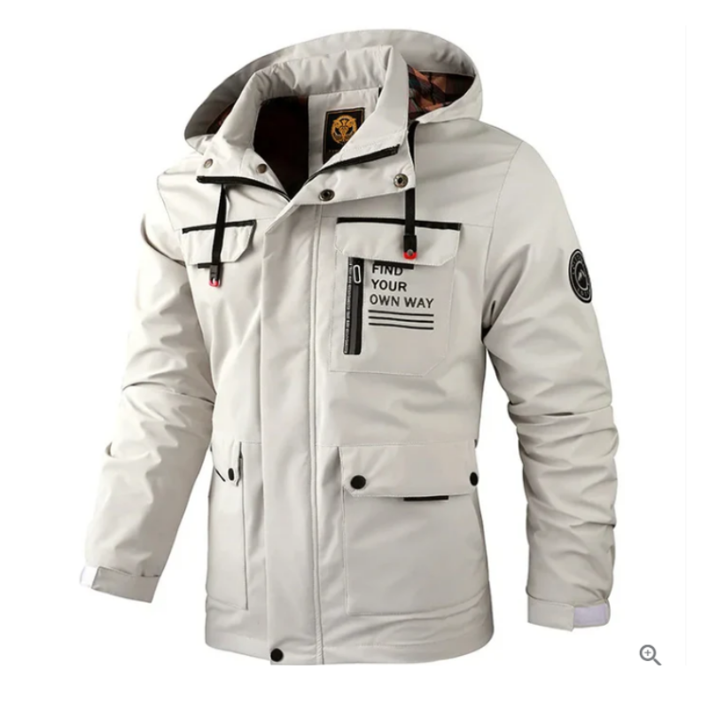 Miles | Herren Winterjacke mit Kapuze & Taschen, Modernes Design, Warm & Bequem