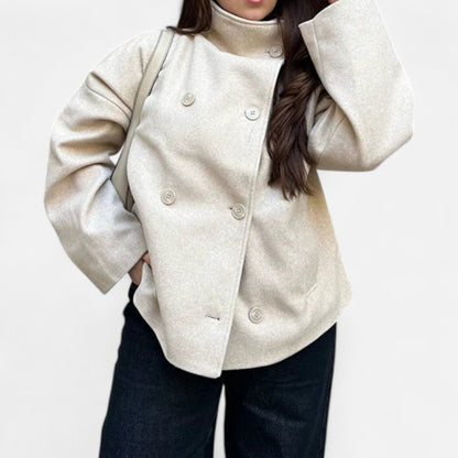 Elegante Damen Kurzjacke mit Modernem Stehkragen – Stylisch, Zeitlos & Vielseitig Kombinierbar