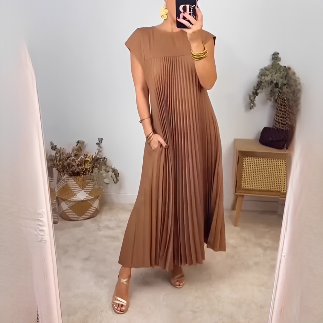 Damen Sommerkleid lang – Luftiges Kleid mit fließender Passform für Alltag, Urlaub und Events