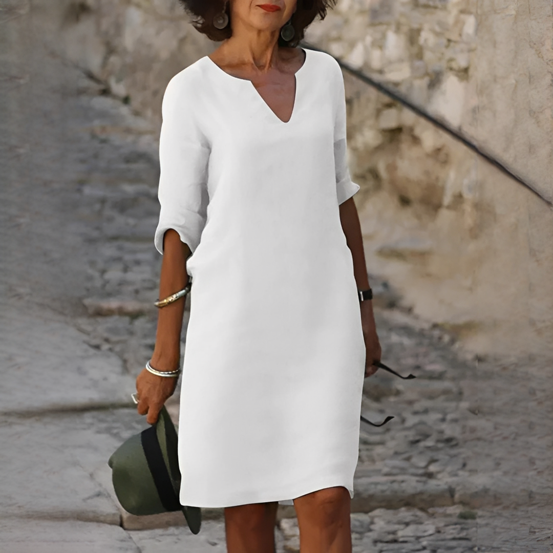 Damen Kleid mit V-Ausschnitt – Elegantes Kleid für Alltag, Events und besondere Anlässe