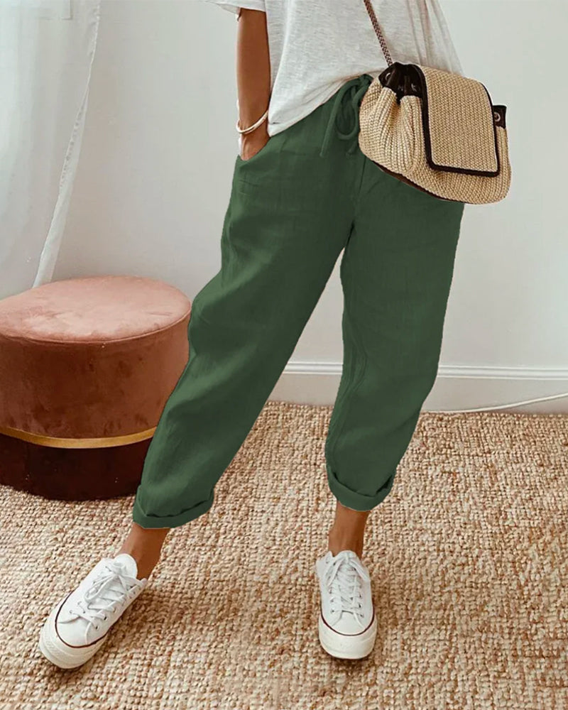 Leichte Damenhose mit elastischem Bund – Komfortabel, Modern & Vielseitig