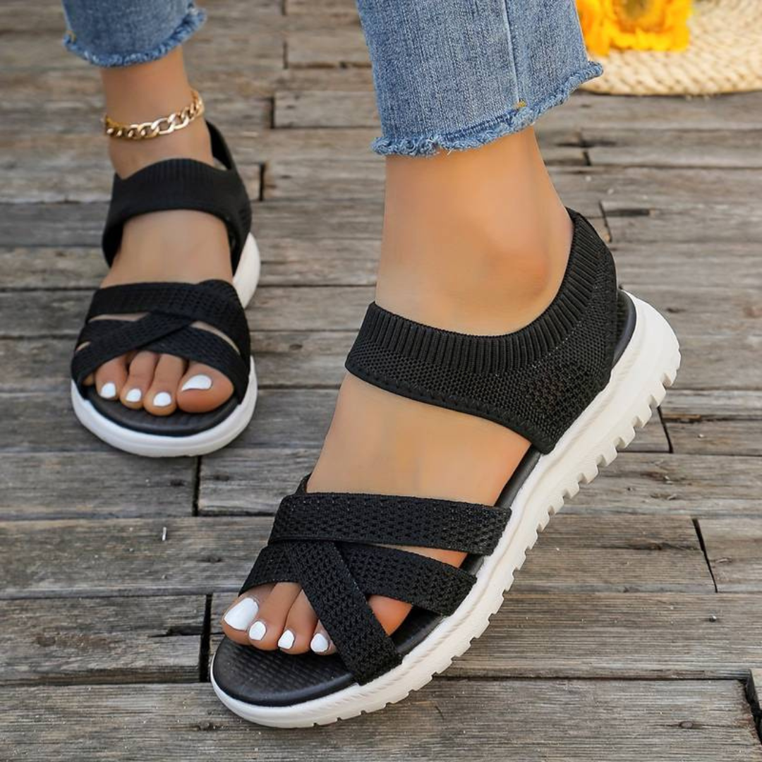 Yezzi | Stylische Sommer-Sandalen mit Riemchen | Leicht, bequem & schnell hineinschlüpfen