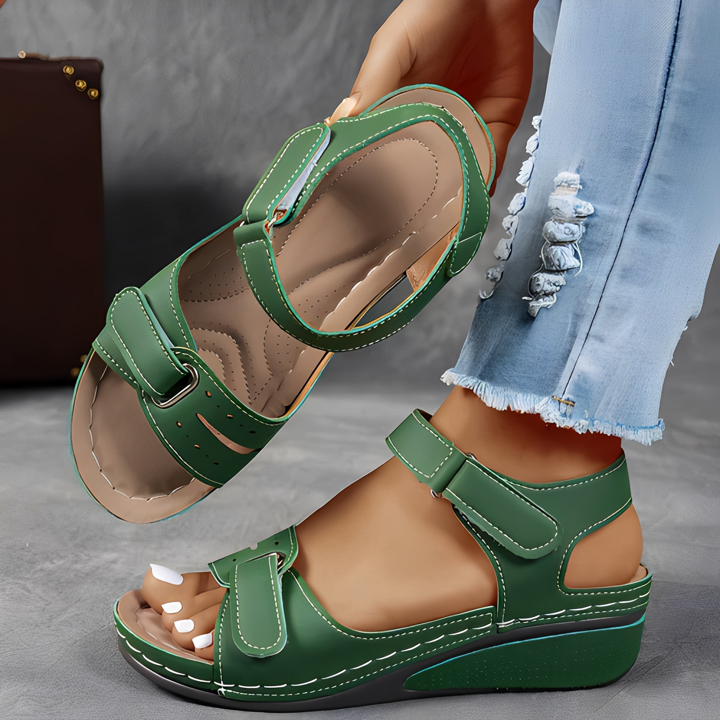 Damen Sandalen mit Komfort-Fußbett – Leichte Sommerschuhe für Alltag, Reisen und Spaziergänge