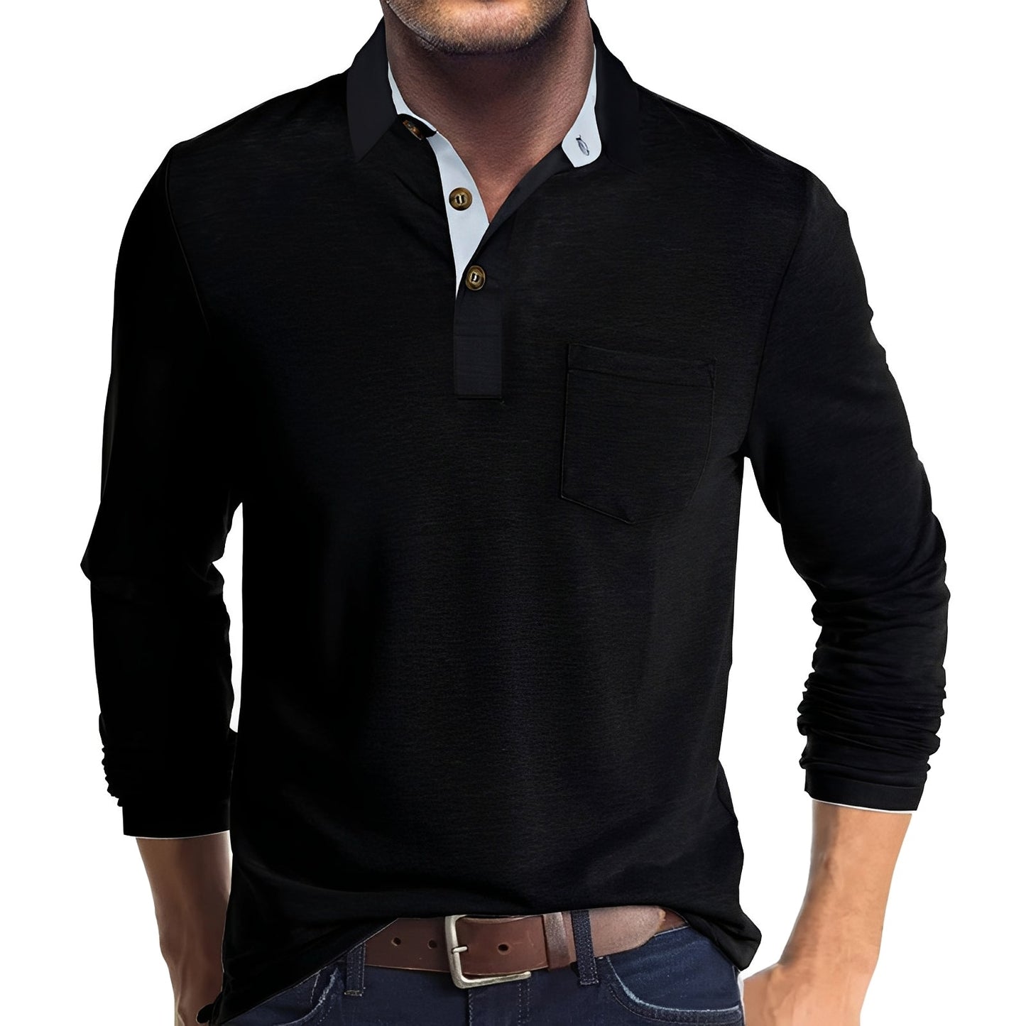 Herren Langarm-Poloshirt – Lässig, Komfortabel & Vielseitig für Alltag & Freizeit