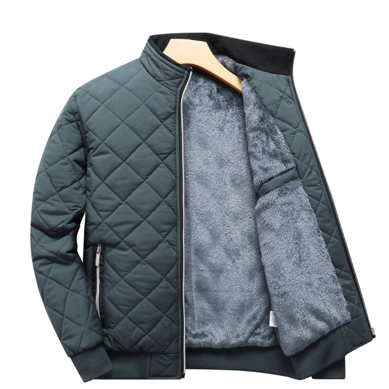 George | Herren Fleecejacke mit Stehkragen | Uni Reißverschlussjacke Warm & Bequem