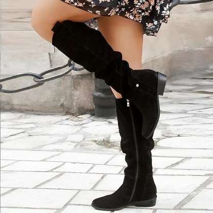 Klassische Damen Stiefel mit weitem Schaft | Elegant & Bequem