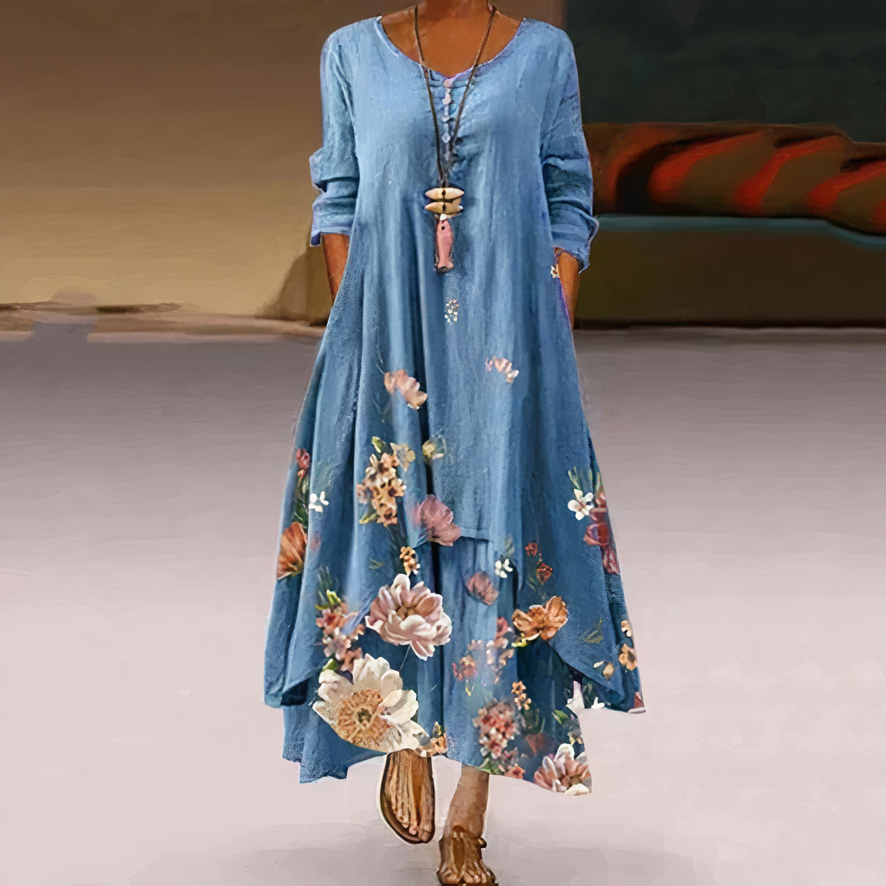 Damen Baumwollkleid – Zeitloses Kleid aus Atmungsaktiver Baumwolle