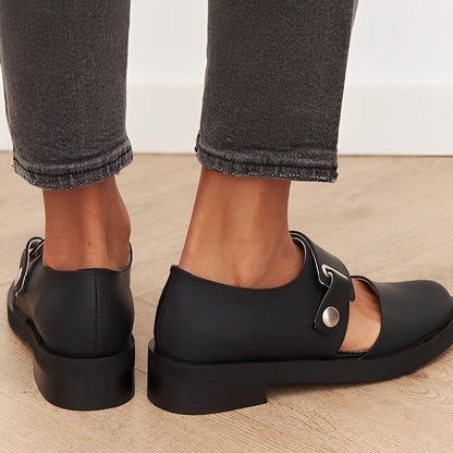Damen Mary Jane Schuhe mit Schnalle – Klassische Freizeitschuhe mit flachem Absatz für Alltag und Büro