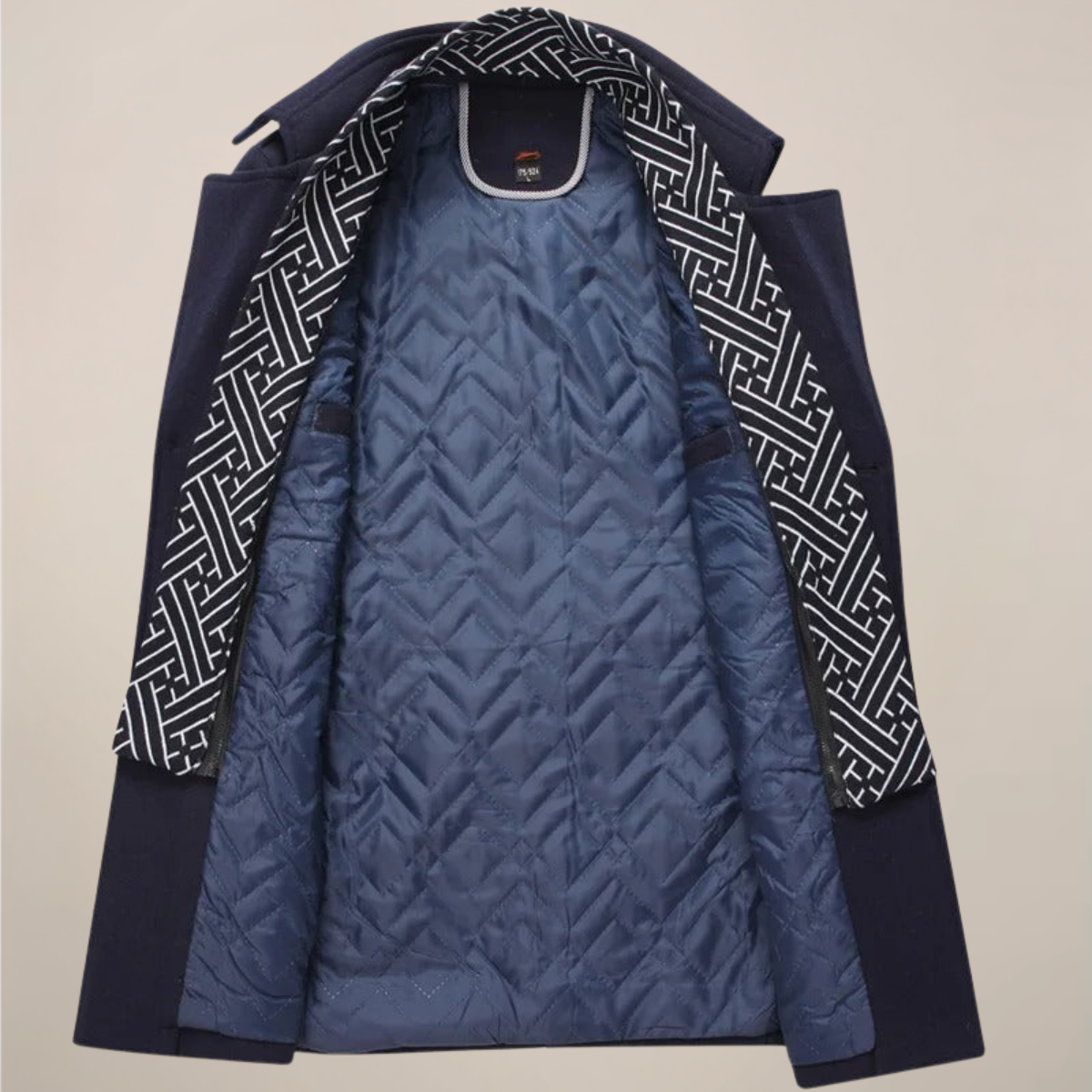 Dennis | Herren Wintermantel Lang – Knopfleiste & Maßgeschneiderter Woll-Look für Elegante Outfits