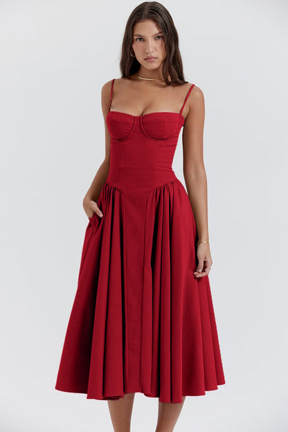 Damen Midikleid mit Taschen – Sommerlich, Lässig & Stilvoll